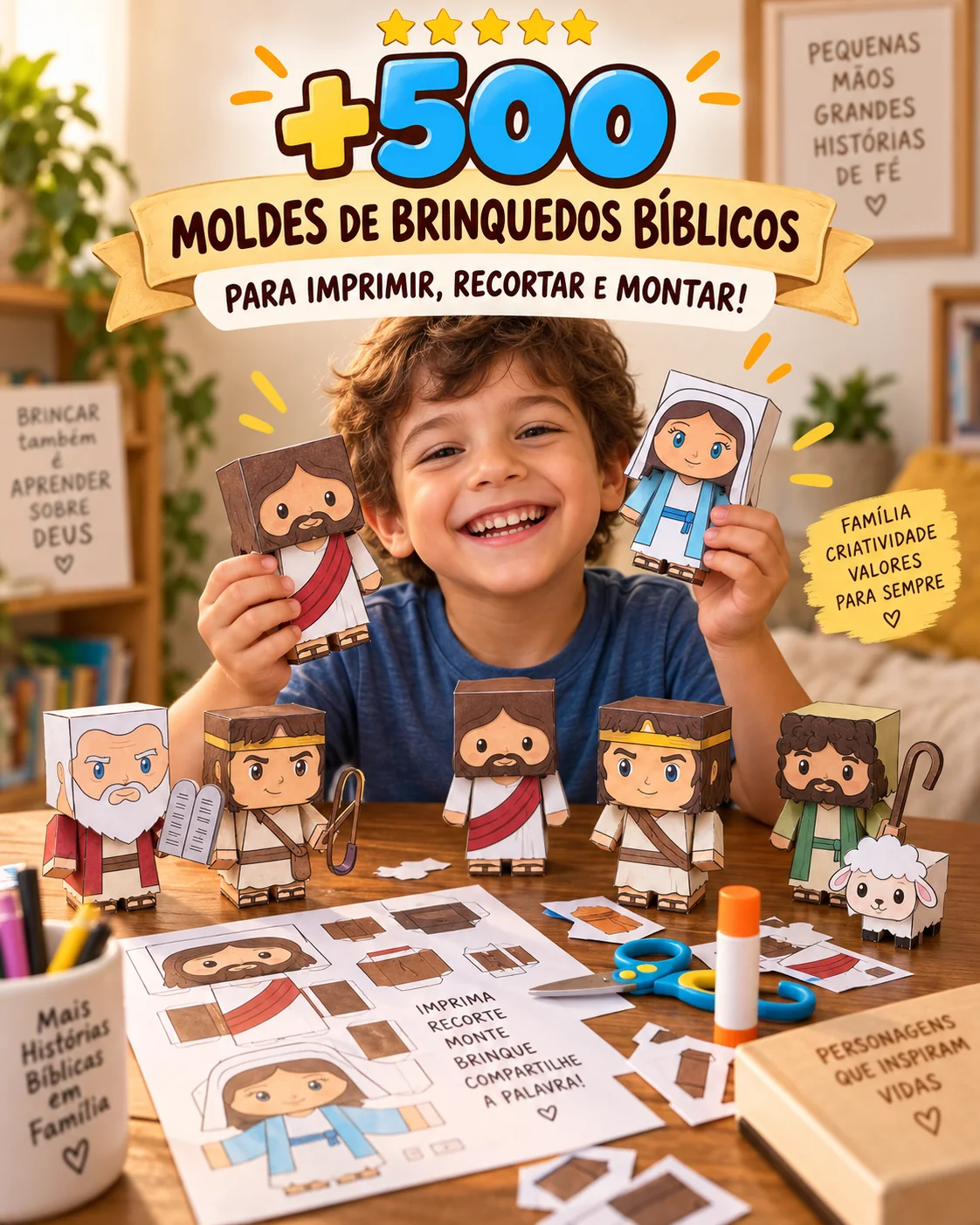+500 Moldes de Brinquedos Bíblicos