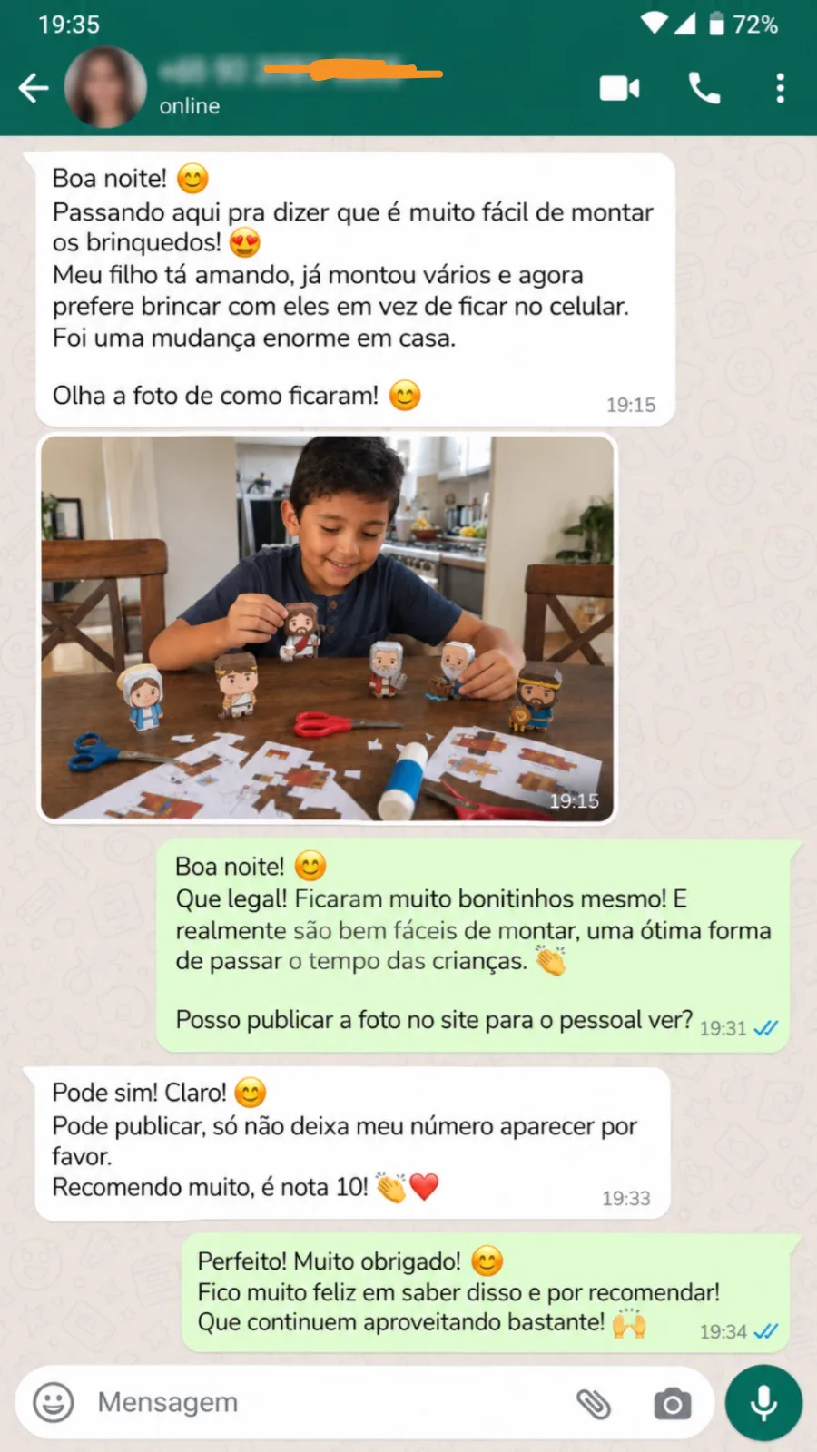 Depoimento de uma família sobre os brinquedos bíblicos